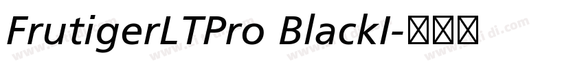 FrutigerLTPro BlackI字体转换